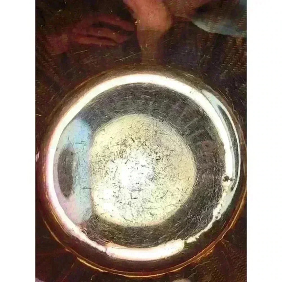 Vintage Jeannette Iris & Herringbone Marigold Centerpiece Bowl Carnival Glass - Picture 8 of 8